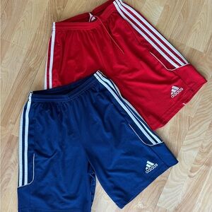Adidas Red and Blue Athletic Shorts